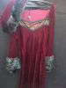 Adult Female Costumes to Hire - Medieval-Wine red velvet dress with fur & hood